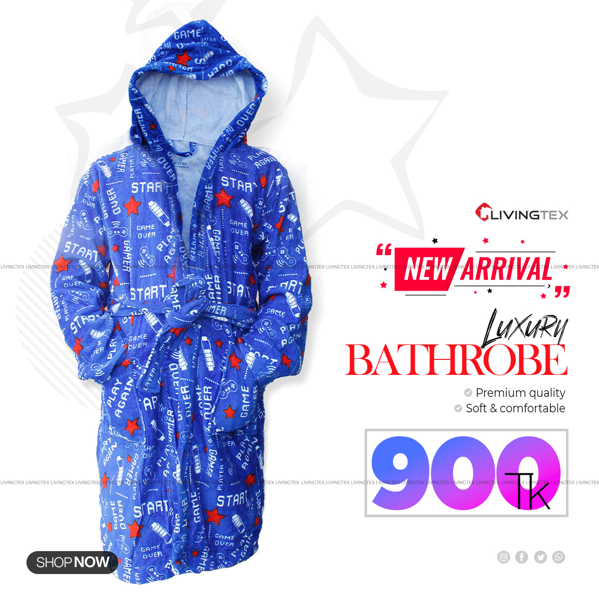 Baby Bathrobe (Z122) Bath Robe Livingtex