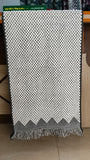 Modern Pixel Check Hand Towel 45 CM X 72 CM  (Grey & White)