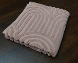 Boho Arch Textured Hand Towel 50 x 100 CM (Dusty Pink)