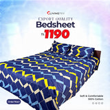 100% Cotton King Size Luxurious Bedsheet (𝐏𝐫𝐞𝐦𝐢𝐮𝐦 𝐀𝐝𝐝𝐢𝐭𝐢𝐨𝐧)