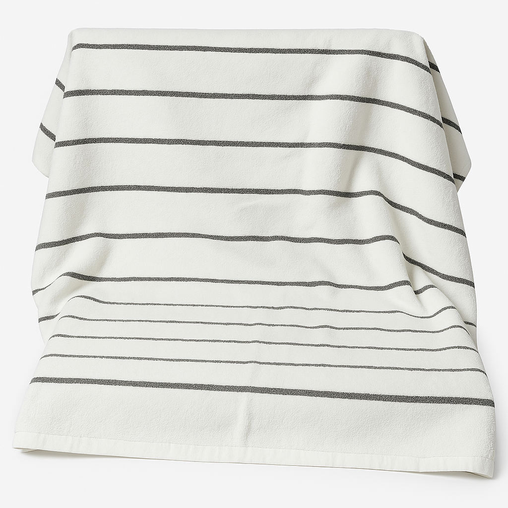 Luxury Bath Towel ( Grey Stripe )