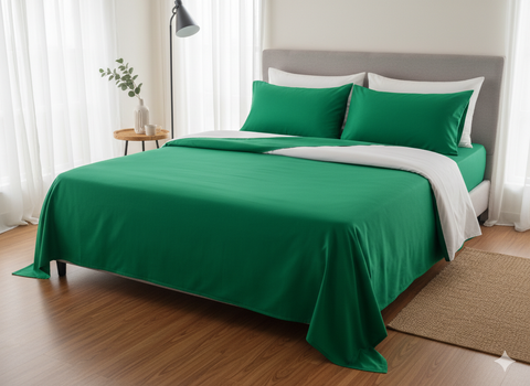 King Size Solid Color Cotton Bedsheet