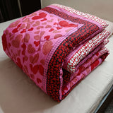 Heartbeat Velvet King Size Comforter