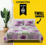 𝗠𝗮𝘂𝘃𝗲 𝗧𝘂𝗹𝗶𝗽 𝐊𝐢𝐧𝐠 𝐒𝐢𝐳𝐞 𝐁𝐞𝐝𝐬𝐡𝐞𝐞𝐭 (Twill Cotton)