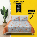 𝗦𝗸𝘆 𝗩𝗶𝗻𝗲𝘀 𝐊𝐢𝐧𝐠 𝐒𝐢𝐳𝐞 𝐁𝐞𝐝𝐬𝐡𝐞𝐞𝐭 (Twill Cotton)