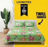 𝗦𝗽𝗿𝗶𝗻𝗴 𝗠𝗲𝗮𝗱𝗼𝘄 𝐊𝐢𝐧𝐠 𝐒𝐢𝐳𝐞 𝐁𝐞𝐝𝐬𝐡𝐞𝐞𝐭 (Twill Cotton)