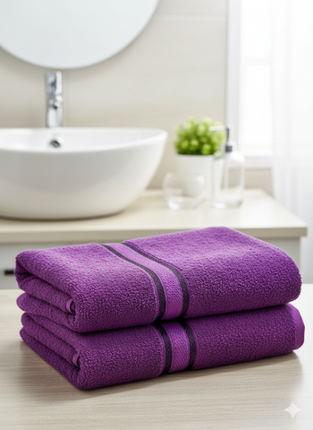 Purple Bath Towel 60 X 120 CM