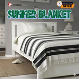Summer Breeze Striped Blanket (Singel Size AC Katha)  60x88 Inch