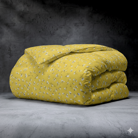 Gold Oriental King Size Comforter