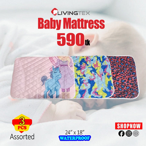 3 Pcs Assorted & Top-Quality Waterproof Baby Mattress