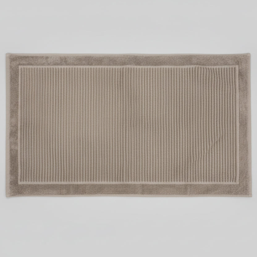 Ribbed Cotton Bath Mat