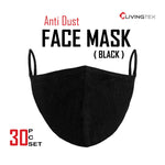 30 Pcs Black Washable Face Mask