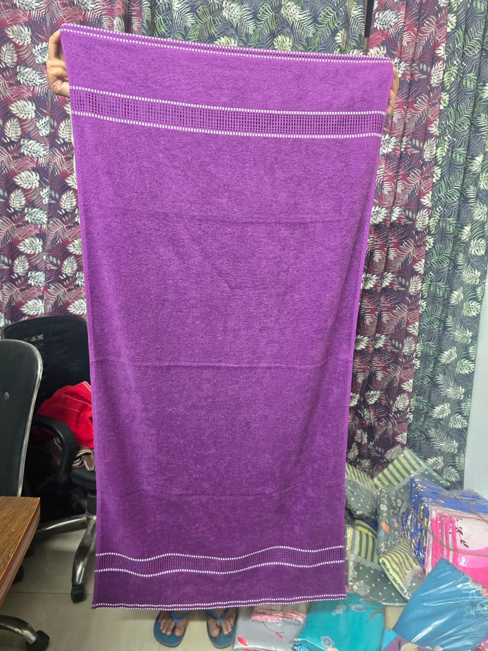 Bath Towel Purple 70 X 140 CM