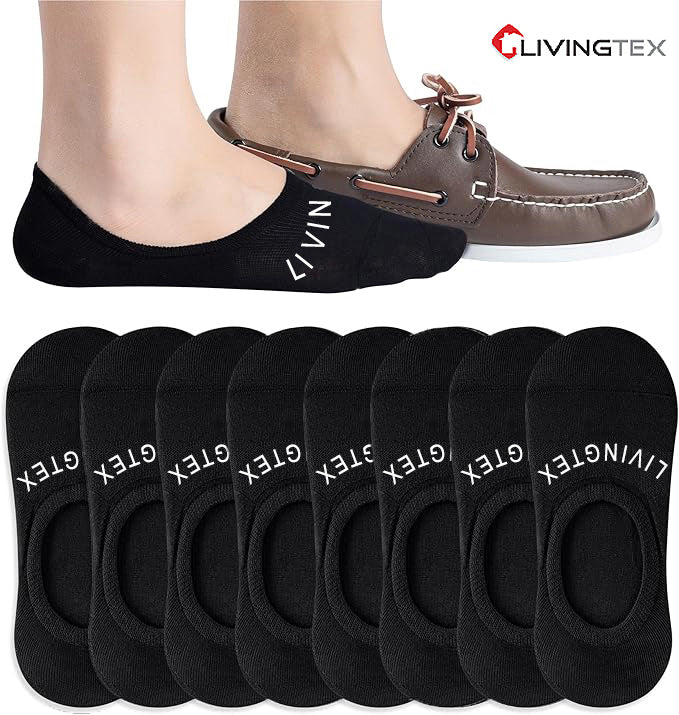 No Show Socks 4 Pair ( Black )