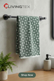 Nordic Geo Hand Towel 50 x 100 CM (Sage Green)