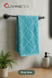 Geometric Diamond Hand Towel 50 x 100 CM (Turquoise)