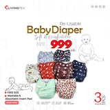 3 Pcs Assorted Baby Diaper Pants