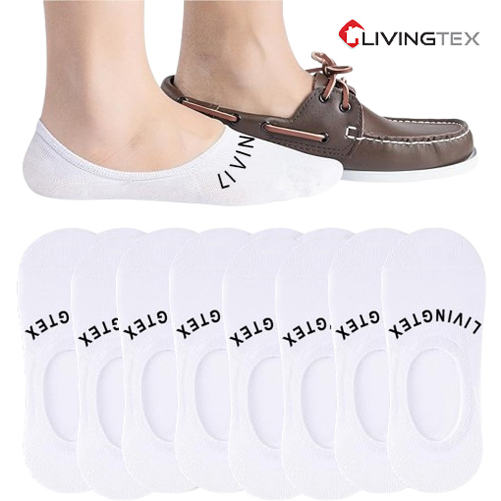 No Show Socks 4 Pair ( White )