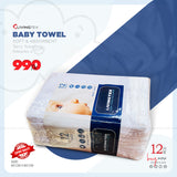 12 Pcs White Baby Towel Gift box
