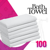 100 pcs  white bath towel