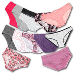 12 PC's Assorted/ Random Design Women Sexy Panties Soft Cool Underwear