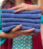 5 PCs Hand Towel (Blue)