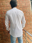 White Band Collar Slim fit Shirt