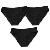 3 PC's Black Women Sexy Panties Soft Cool Underwear