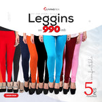 5 PCs Pack Assorted/Random color Leggings for Women
