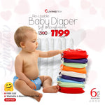 6 Pcs Designer Baby Diaper Pants