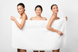 3pcs White Bath Towel