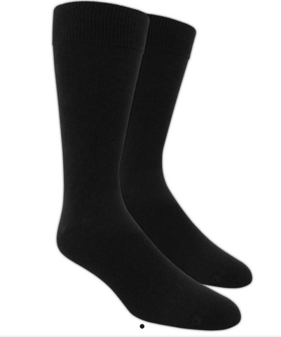 Solid Plain Black Long Sock