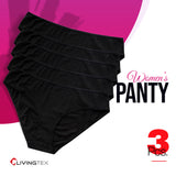 3 PC's Black Women Sexy Panties Soft Cool Underwear
